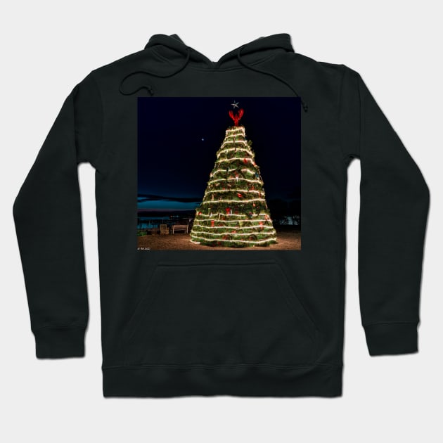 Lobster Trap Christmas Tree Rockland Maine 2021 Hoodie by BeanME